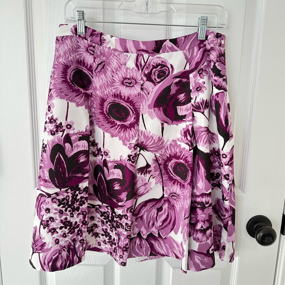 Ann Taylor Floral Purple Skirt